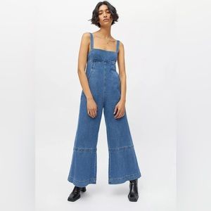 Urban Outfitter Penny Denim Wide Leg Jumpsuit Small